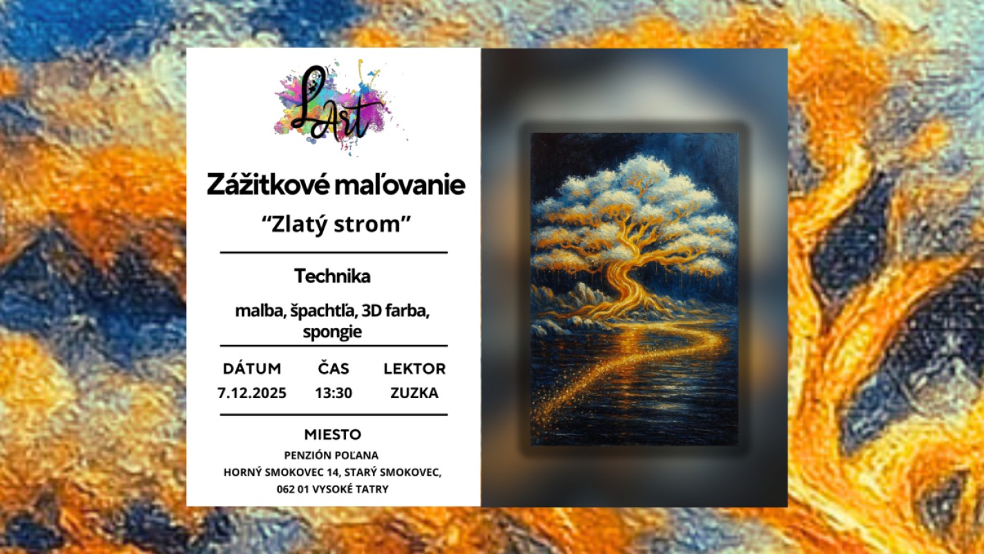 Zážitkové maľovanie- Zlatý strom