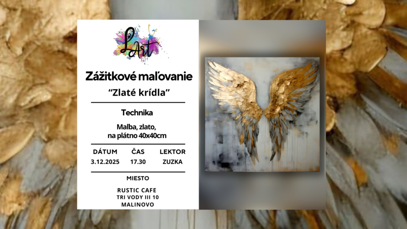 Obrázok udalosti: Zážitkové maľovanie- Zlaté krídla