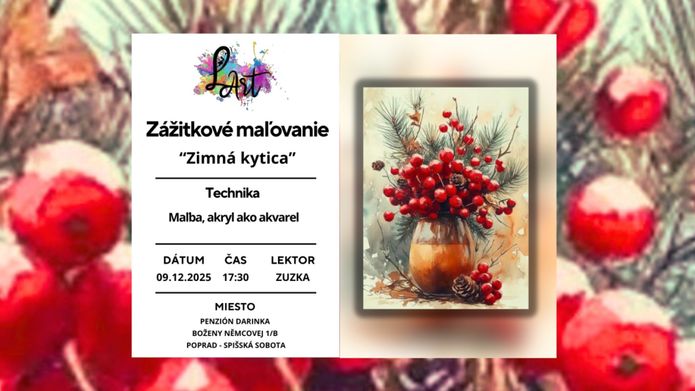 Zážitkové maľovanie- Zimná kytica