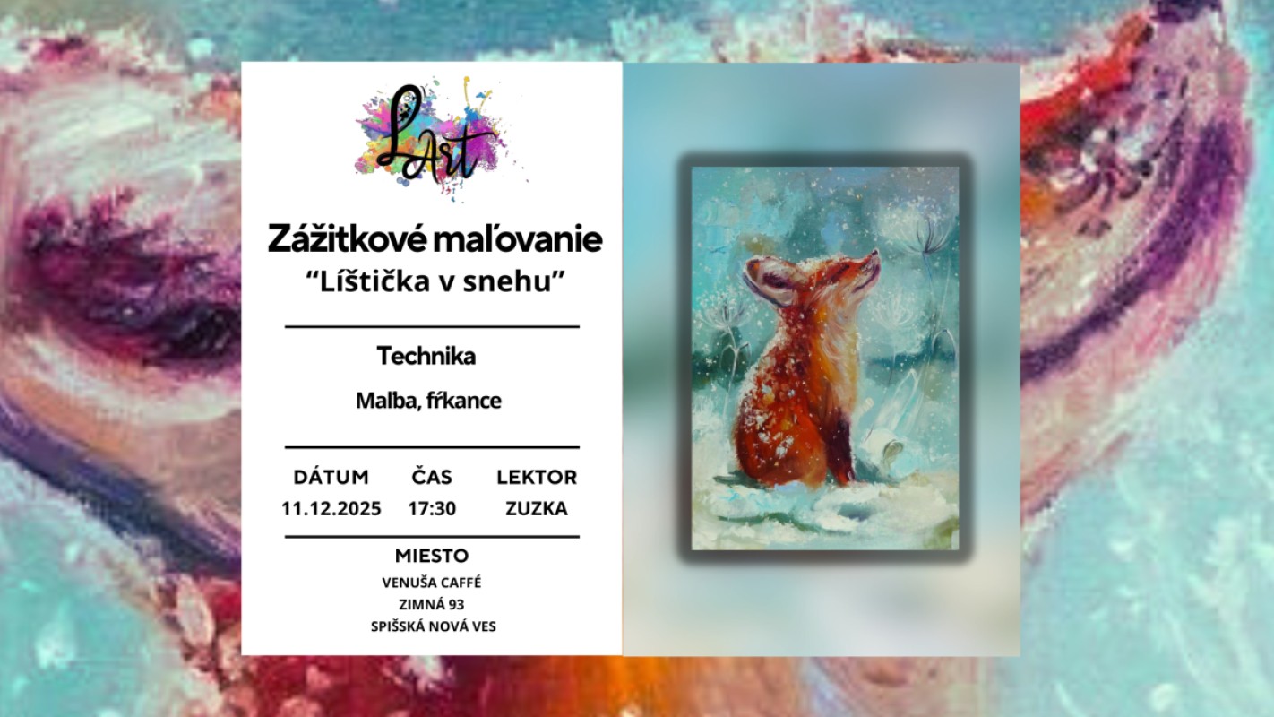 Zážitkové maľovanie- Líštička v snehu