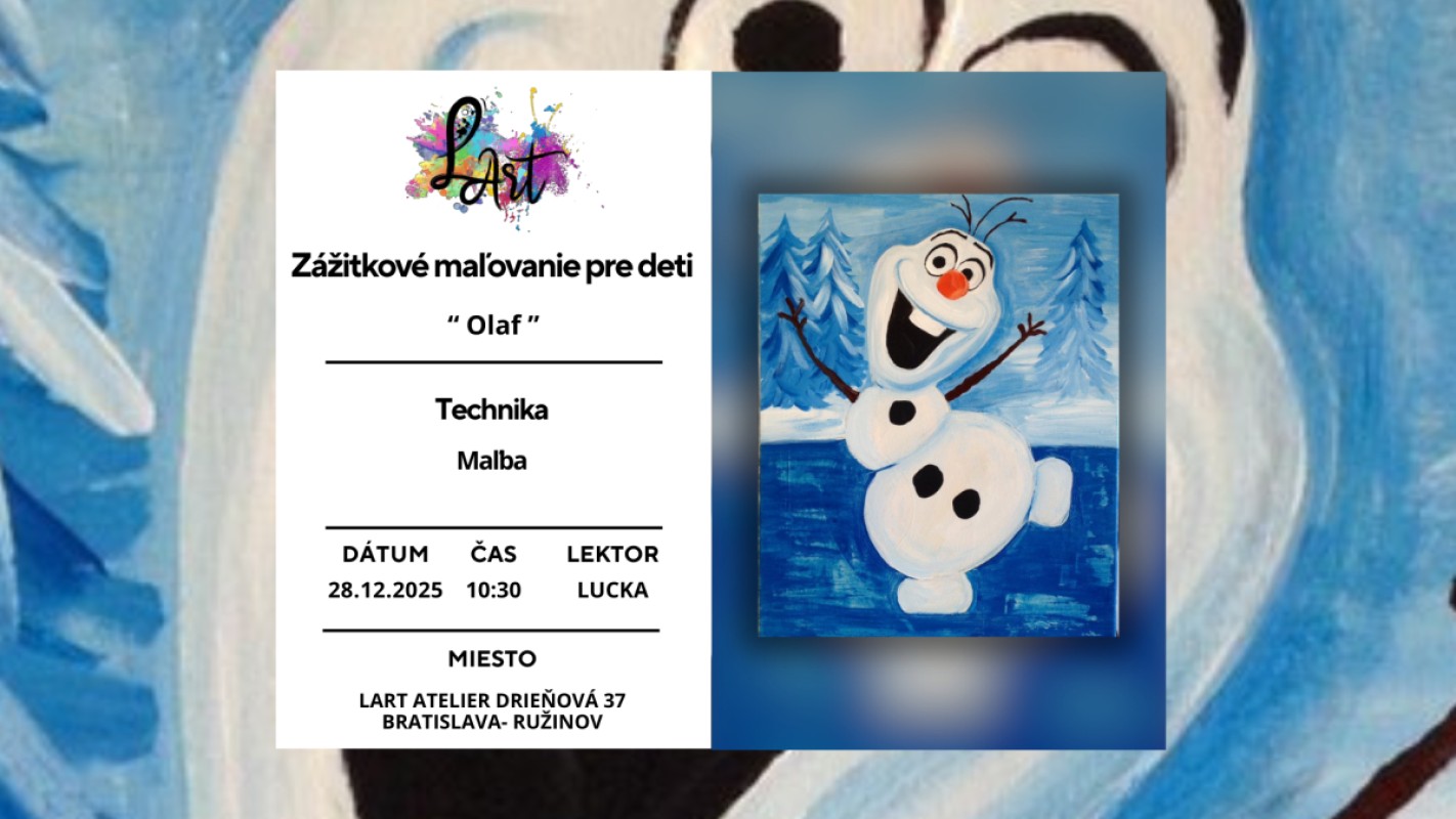 Obrázok udalosti: Zážitkové maľovanie pre deti-  Olaf