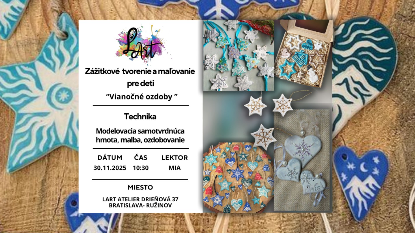 Obrázok udalosti: Zážitkové tvorenie a maľovanie pre deti- Vianočné ozdoby
