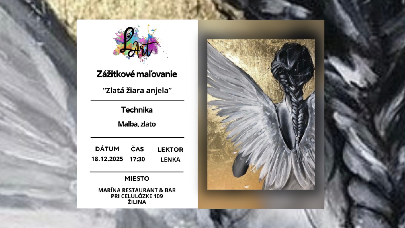 Obrázok udalosti: Zážitkové maľovanie- Zlatá žiara anjela