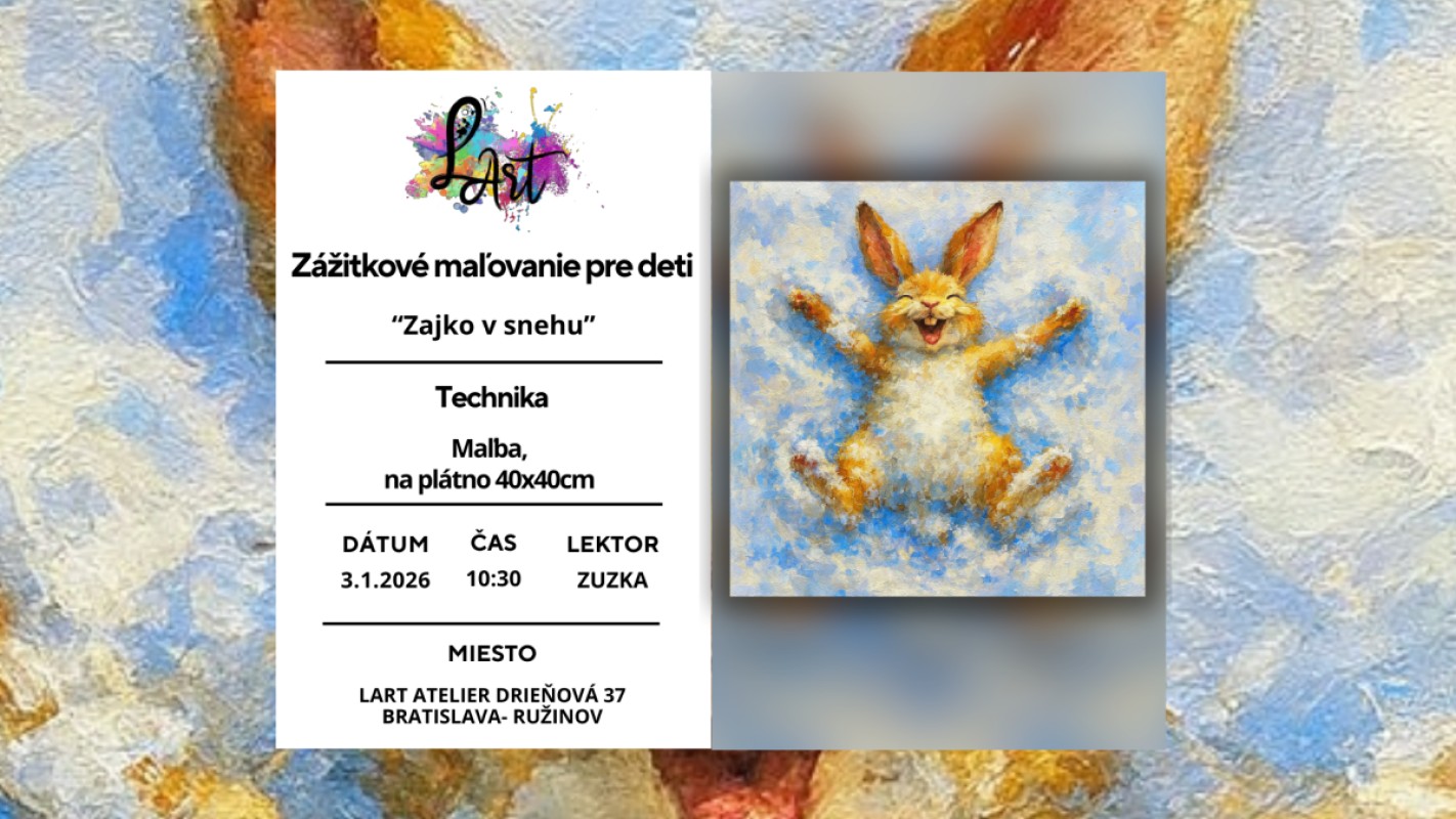 Zážitkové maľovanie pre deti-  Zajko v snehu