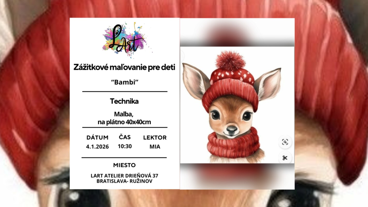 Zážitkové maľovanie pre deti-  Bambi