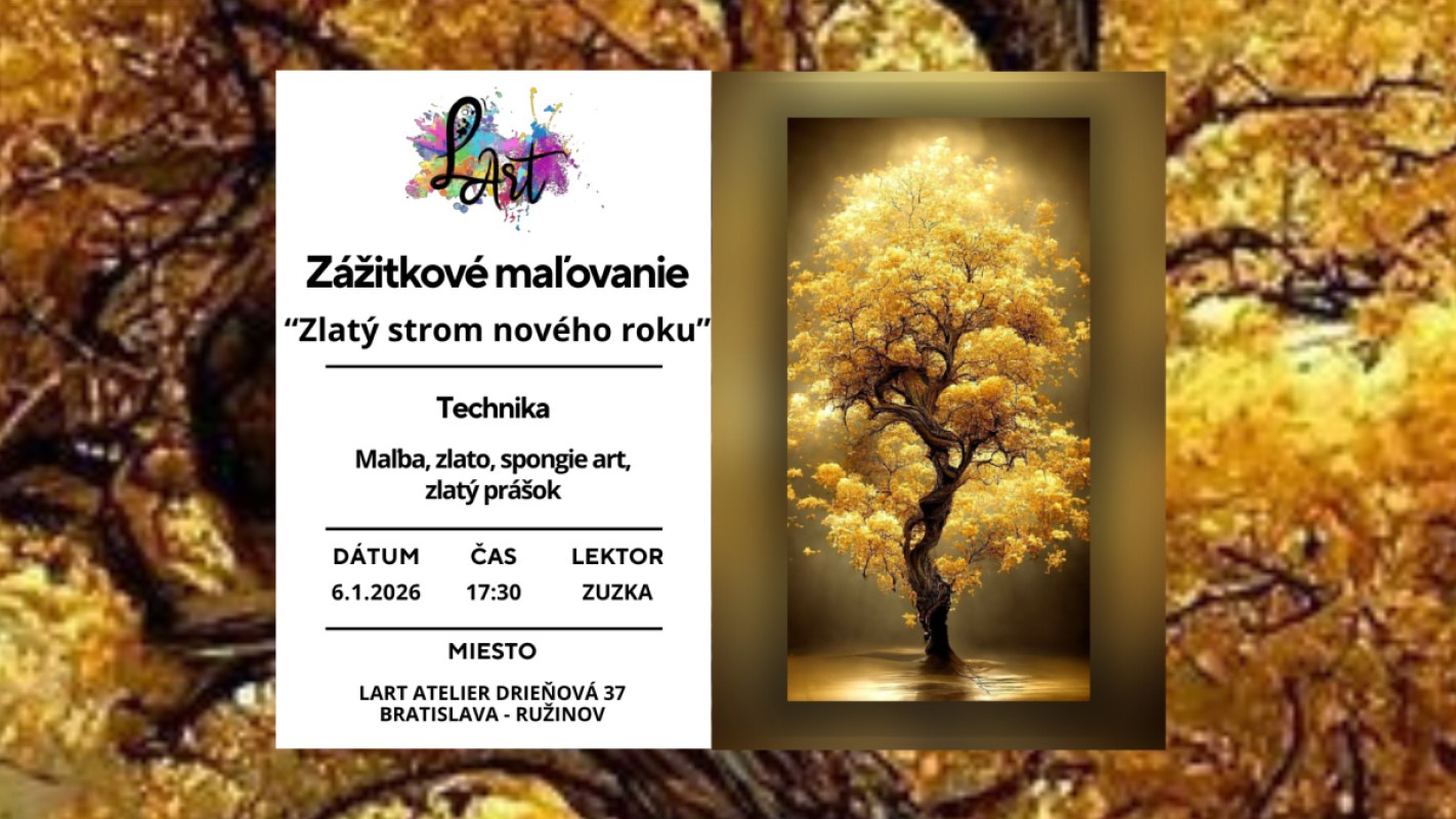 Zážitkové maľovanie- Zlatý strom nového roku
