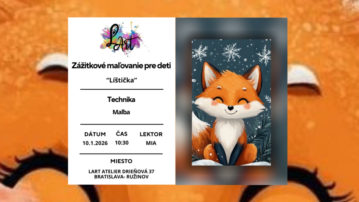 Zážitkové maľovanie pre deti-  Líštička