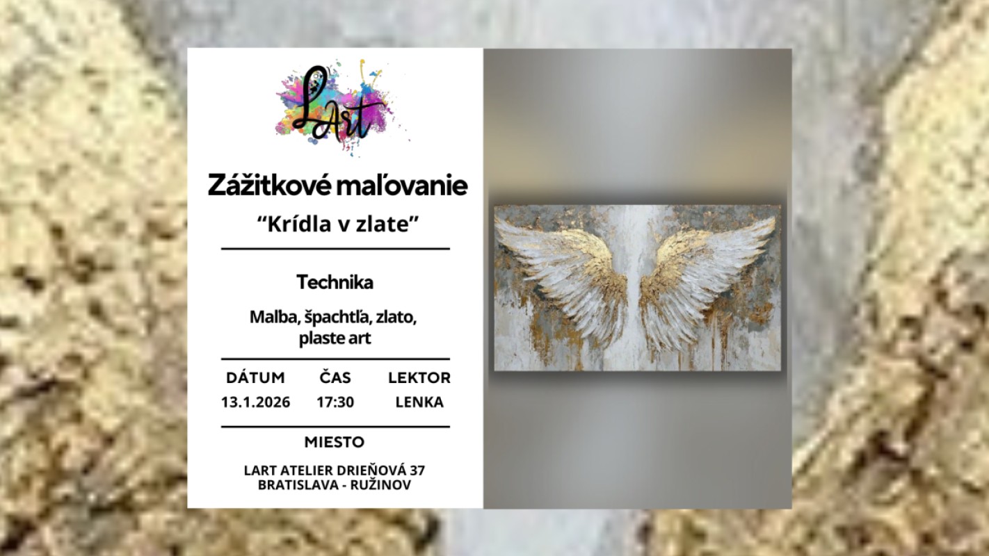 Obrázok udalosti: Zážitkové maľovanie- Krídla v zlate