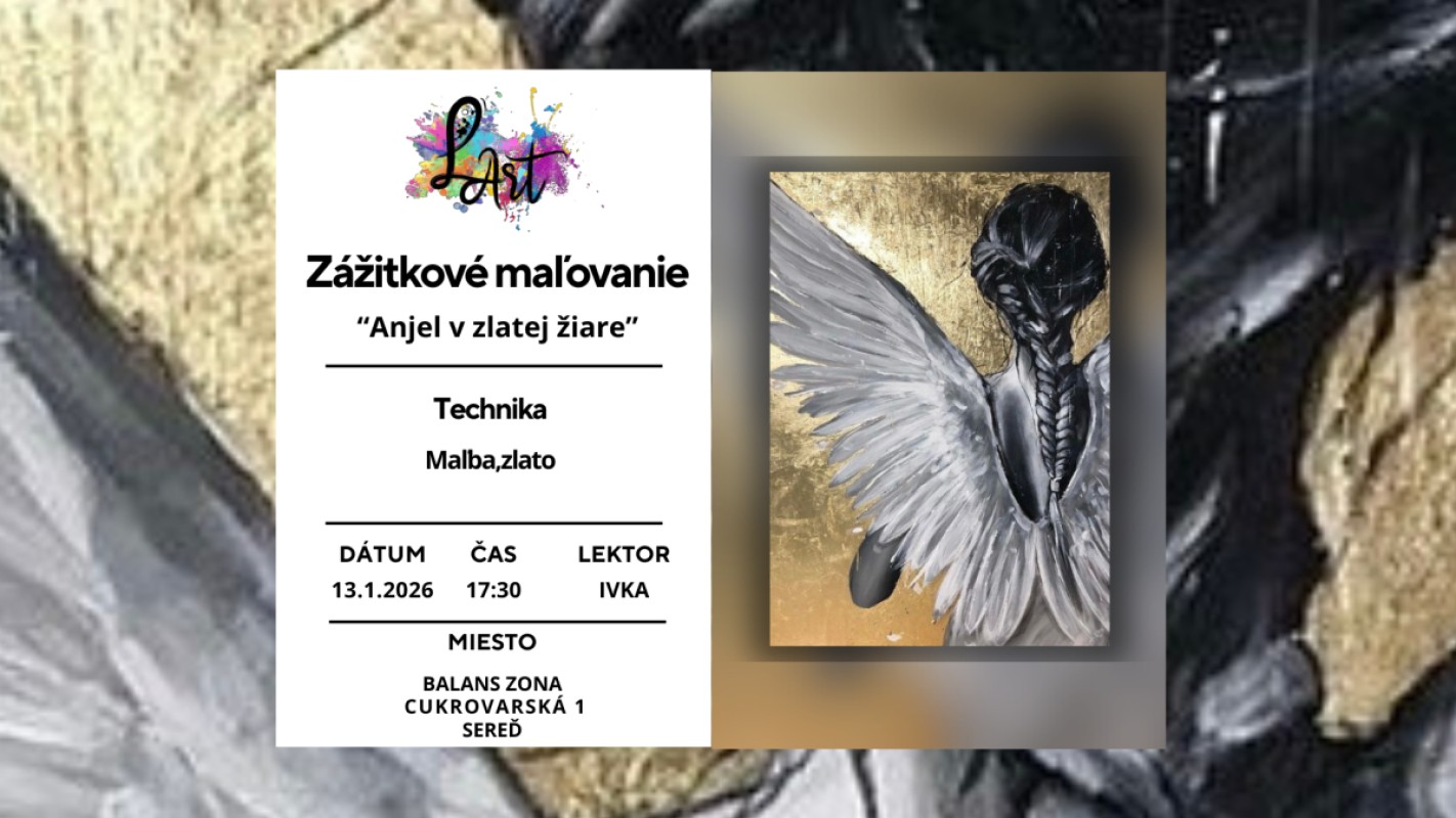 Obrázok udalosti: Zážitkové maľovanie- Anjel v zlatej žiare