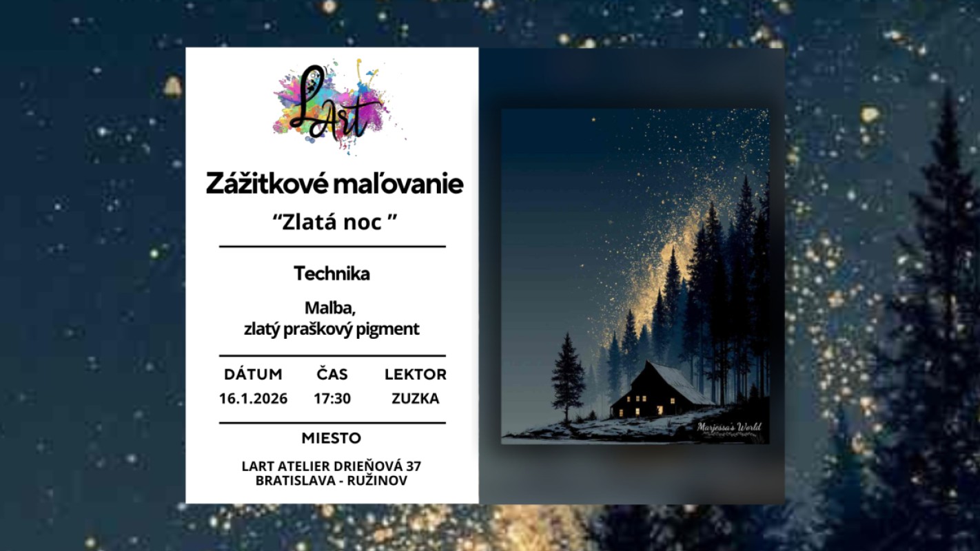 Obrázok udalosti: Zážitkové maľovanie- Zlatá noc
