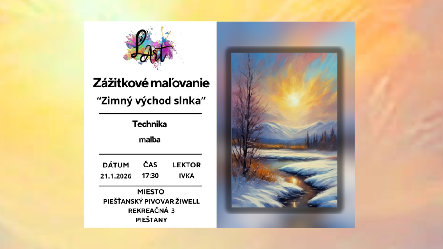 Obrázok udalosti: Zážitkové maľovanie- Zimný východ slnka