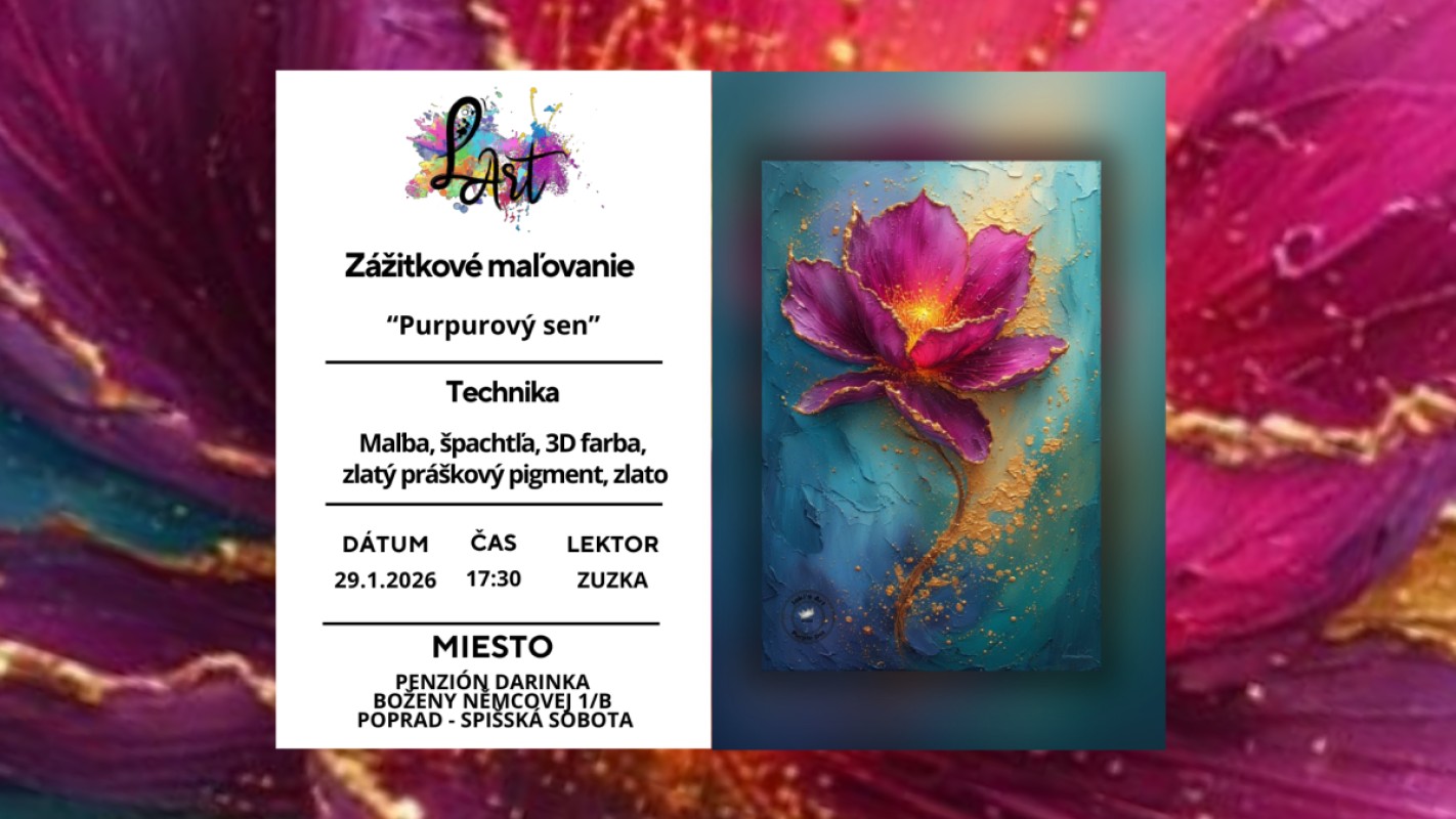 Zážitkové maľovanie- Purpurový sen