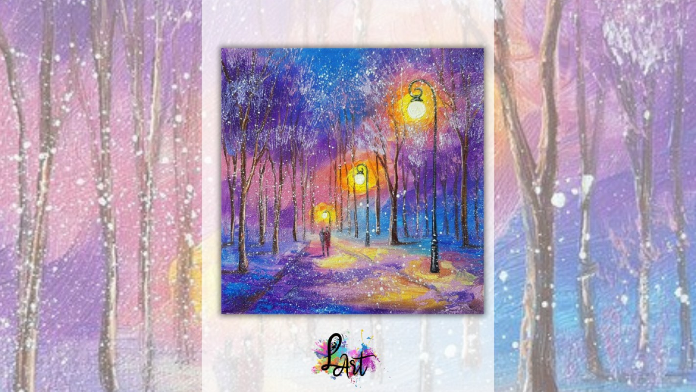 Zážitkové maľovanie- Láska v snehu