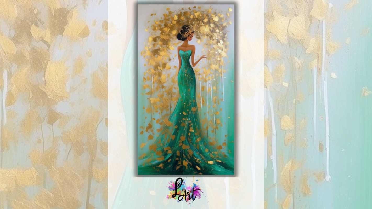 Zážitkové maľovanie- Dáma v zlate