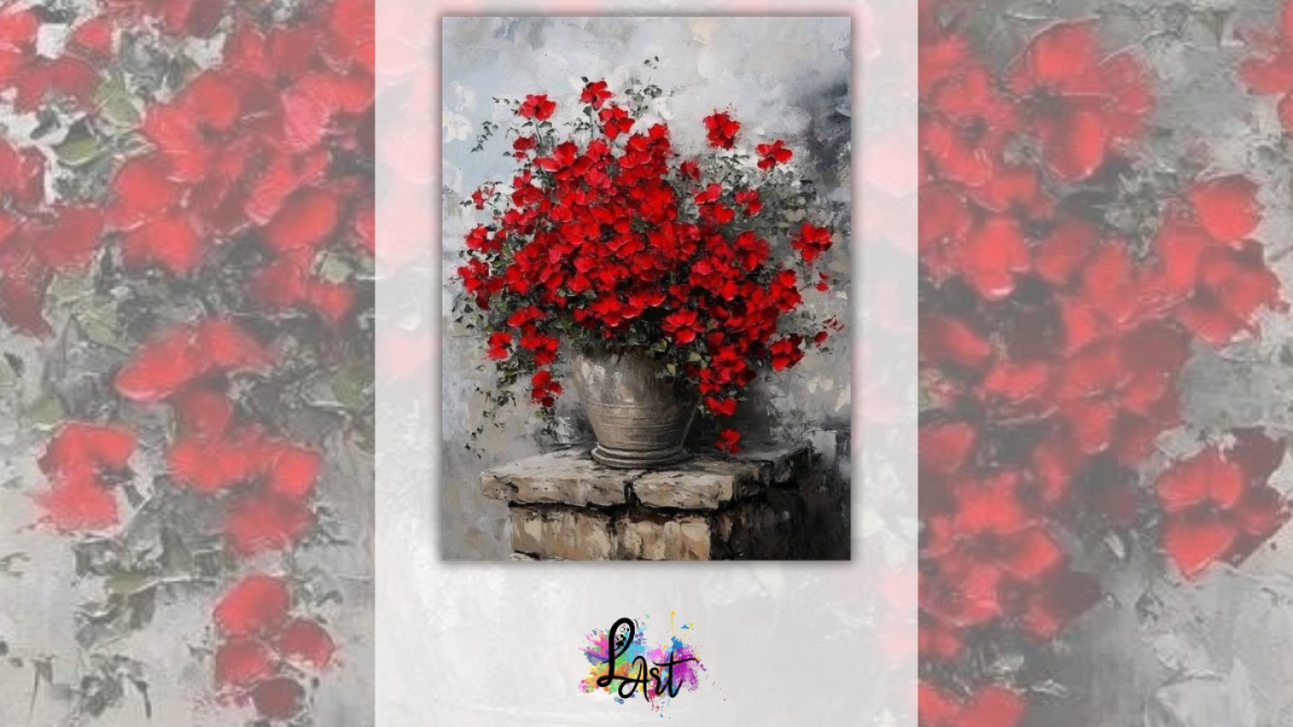 Obrázok udalosti: Zážitkové maľovanie- Červený rozkvet