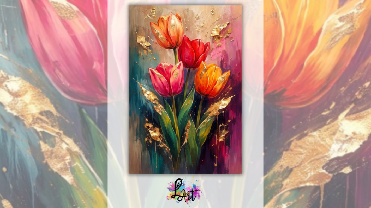 Obrázok udalosti: Zážitkové maľovanie- Pozlátené tulipány