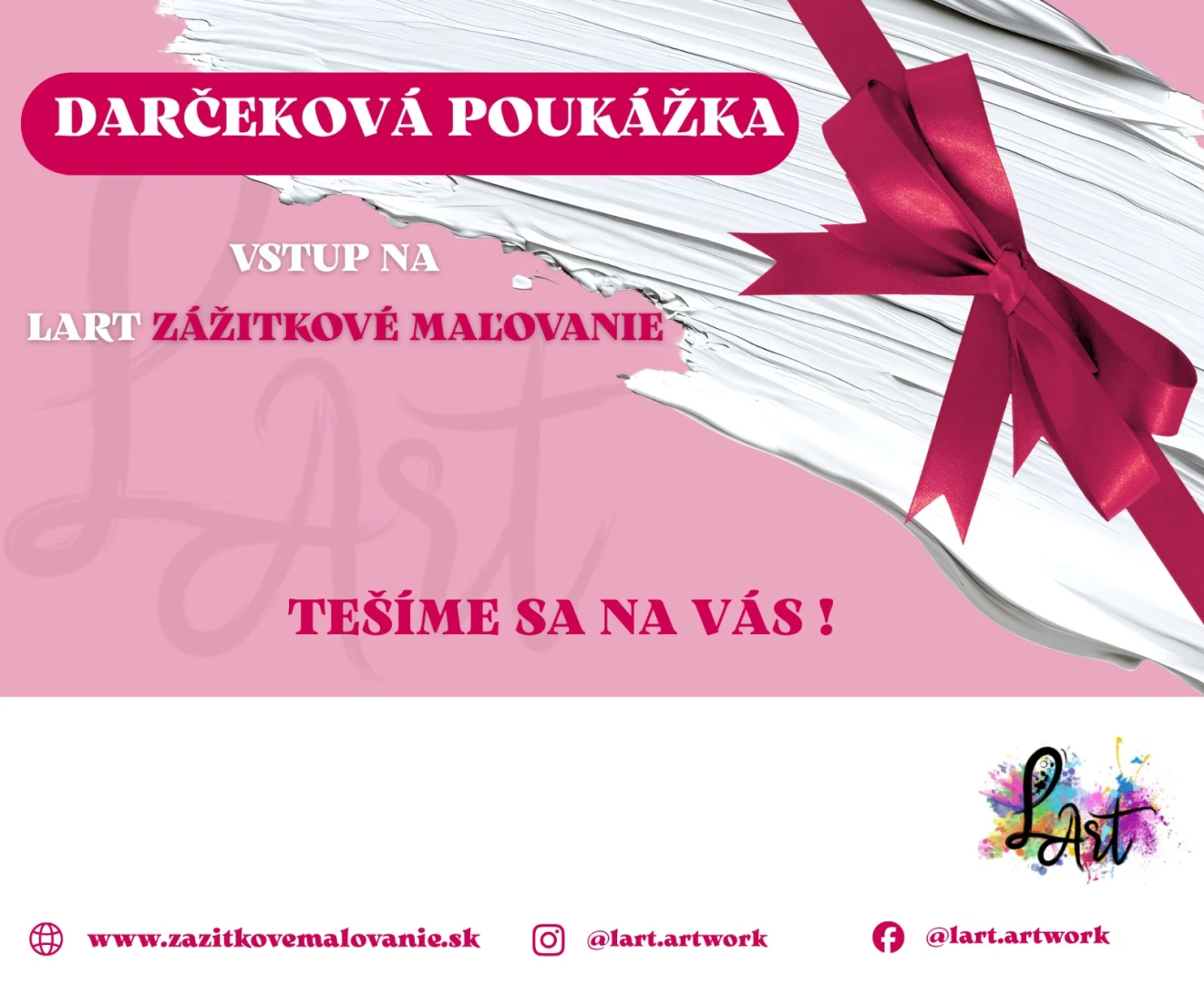 Darčeková poukážka LART Zážitkové maľovanie