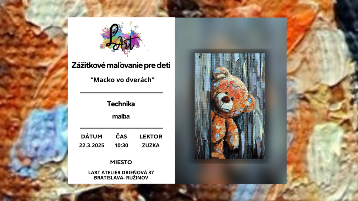 Zážitkové maľovanie pre Deti- "Macko vo dverách..." maľba