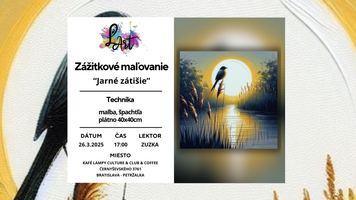 Zážitkové maľovanie - "Jarné zátišie…" maľba, špachtľa, plátno 40x40cm