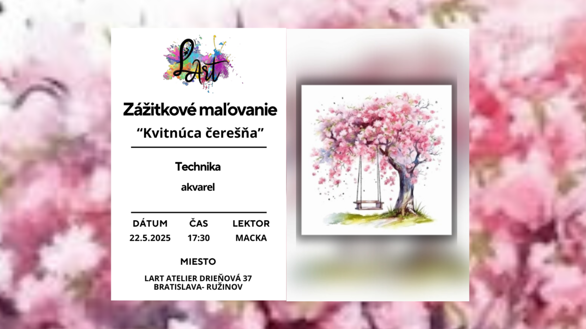Zážitkové maľovanie - "Kvitnúca čerešňa…" Akvarel