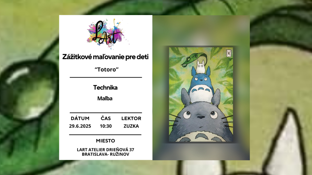 Zážitkové maľovanie pre Deti - "Totoro..." maľba